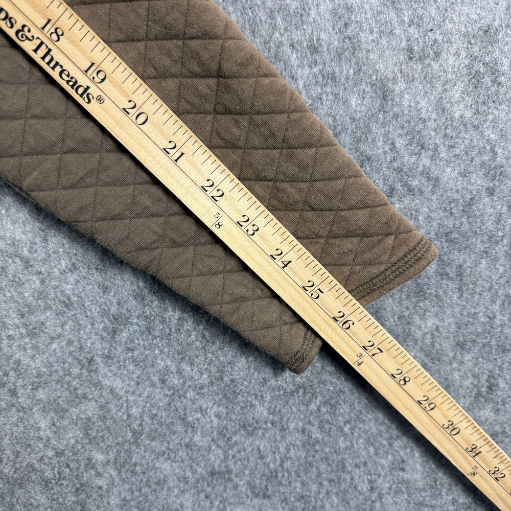 Duluth Trading Co Women Size L Brown Quilted Snap Neck Pullover Sweatshirt * - Picture 6 of 16